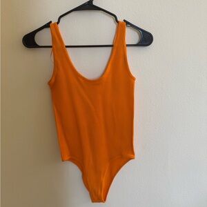 Zara Bright Orange Bodysuit in Size XSmall (Never been Worn!)